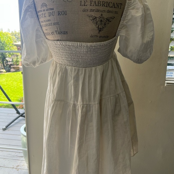 Zara White Puff Sleeve Sundress Color White Size Small - Picture 4 of 12